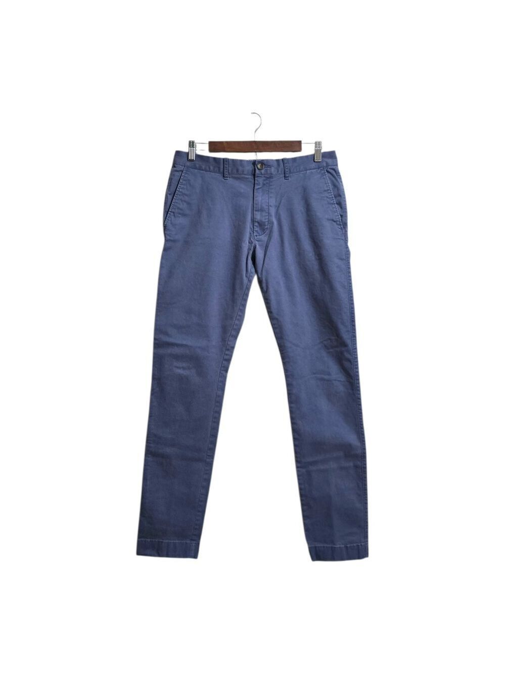 J. Crew Factory Flex Skinny Fit Washed Chino Pants In Overcast Blue Sz 32x30